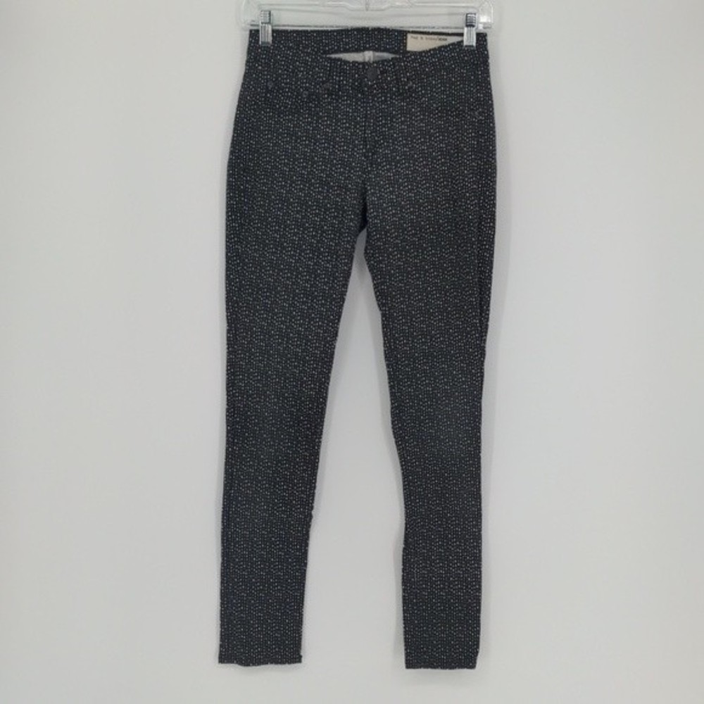 Rag & Bone Women's Legging Size 25 Beachwood Black Speckled Skinny Jean‎